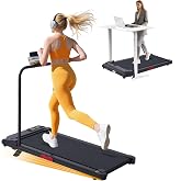 KASSADIN Walking Pad with Handles, Electric Treadmill for Home with Incline | 3.0HP Portable Mini Walking Pad Treadmill with Handle Bar, 0.6-7.6MPH Small Under Desk Treadmills for Home Exercising, 350LBS