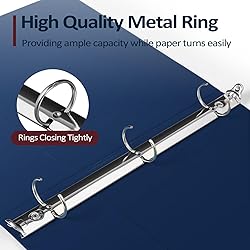 4 Pack Binders 3 Ring 1 Inch, Sooez Extra Durable