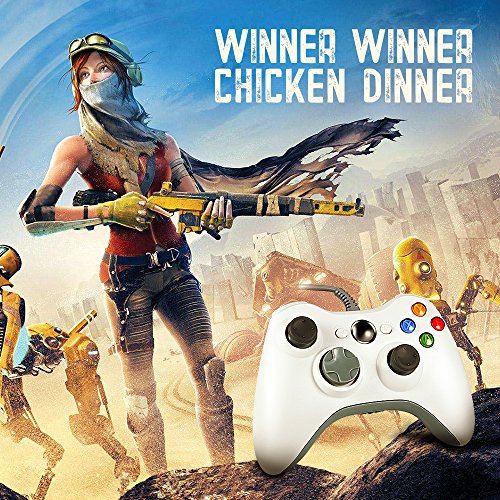 Wetoph Xbox 360 Wired Controller, XS02 PC Controller USB Gamepad Game Joystick Joypad Compatible for Microsoft 360 Console Windows PC Laptop Computer-White