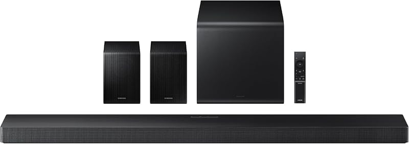 Soundbar HW-QS750F/ZF Serie QS, 10 Speaker, Wireless, Convertible, Dolby 5.1ch, Audio a 5.1.3 Canali, DTS Virtual:X, Surround Sound Expansion, Q-Simphony,Titan Black, 2025