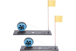 Luxshiny 2Pcs Ice Fishing Rod with Wear-Resistant Coating Compact and Lightweight Travel Fishing Accessory