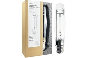 GRUOTVSZAK LU250/MOG 250 Watt High Pressure Sodium Light Bulb, Mogul Base (E39), ANSI Code S50, 30000 Lumen, 24000 Life Hours, ET18 Clear Bulb, 2100K