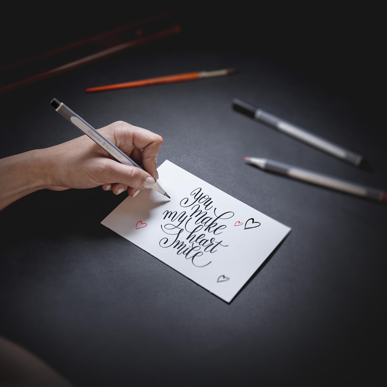 Schneider Brushpen Paint-It 070 (Premium-Pinselstifte mit flexibler Spitze und leuchtenden Farben für Kalligraphie, Hand-Lettering und mehr) 10 Stück sortiert Set 2 3