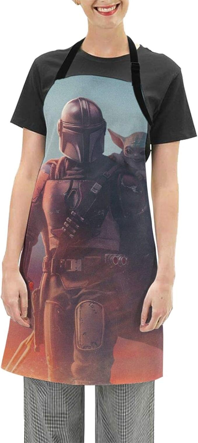 Baby Yoda Star The Wars Mandalorian Cooking Apron Novelty Funny Women And Men Home Kitchen