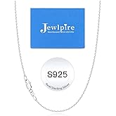 Jewlpire 1mm 1.2mm Cable Chains 925 Sterling Silver Chain Necklace for Women, 14k Gold Plated Chain for Women Sturdy Womens Chains Necklace, 14 16 18 20 22 24 Inch