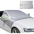 Rarapop Car Windshield Snow Cover with Side Mirror Covers - Three-Sided Anti-Freeze Design, Super Thick Four-Layer Construction for Snow, Sunshade, and Heat Insulation All Weather (57 * 96.5inch,SUV)