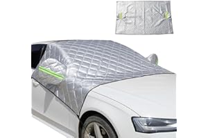 RARAPOP Car Windshield Snow Cover with Side Mirror Covers - Three-Sided Anti-Freeze Design, Super Thick Four-Layer Construction for Snow, Sunshade, and Heat Insulation All Weather (57 * 96.5inch,SUV)