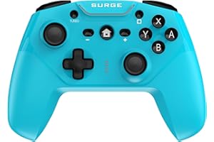 Wireless Pro Controller For Nintendo Switch & Switch 2 - Surge SwitchPad Neon Blue Controller - Pro Features, 4 Programmable 