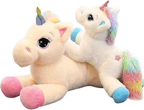 unicorn with rainbow hair toy