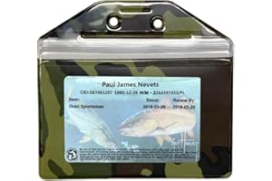 STUART PROMOTIONAL PRODUCTS 3 Pack - Camouflage, Horizontal, Zipped, Pinned, Hunting License, Fishing License & Tag Holder, Made in USA