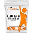 BulkSupplements.com L-Citrulline Malate 1:1 Powder - Citrulline Powder, Amino Acid Supplement - Unflavored & Gluten Free - 3g per Servings, 500g (1.1 lbs) (Pack of 1)