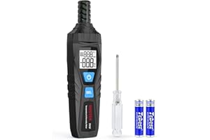 MESTEK Temperature Humidity Meter - High Precision Thermometer Hygrometer with Ambient, Dew Point, Wet Bulb Temperature for Indoor Outdoor, Dual Display with LCD Backlight