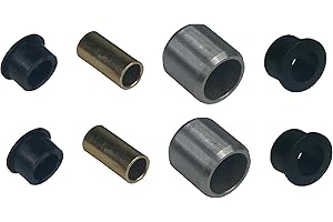 airmaxxx Weld-On 4-Link Bar Ends – 1.75" x 1.50" Steel Tubes with 5/8" DOM Crush Sleeves & Poly Bushings – Suspension Fabrication Kit (2)