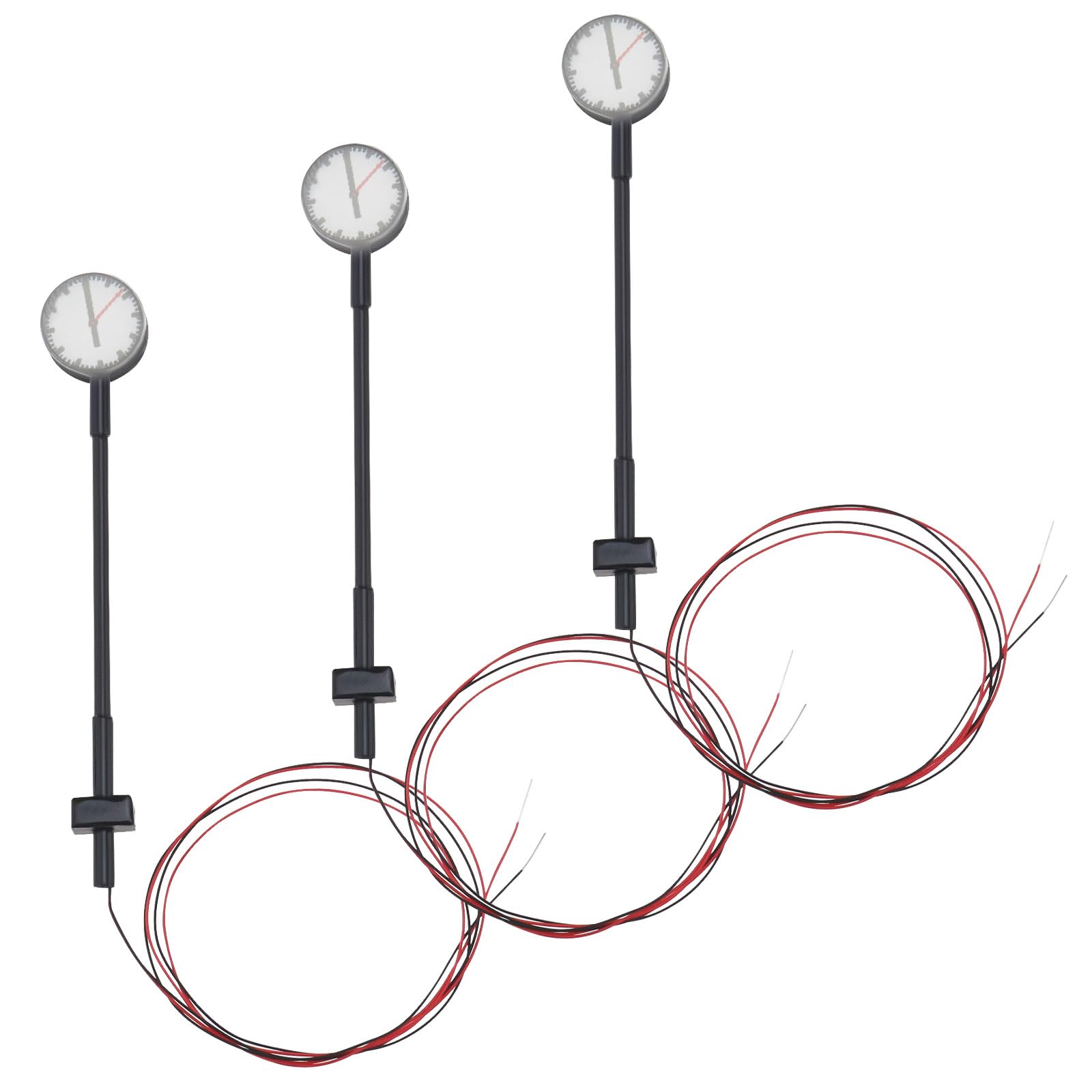 VGOL 3pcs LQS62N Model Railway N Scale 1:160 Model Watch Lamp Platform Clock Track Lamp for Architectural Sandbox Models Warm White LEDs