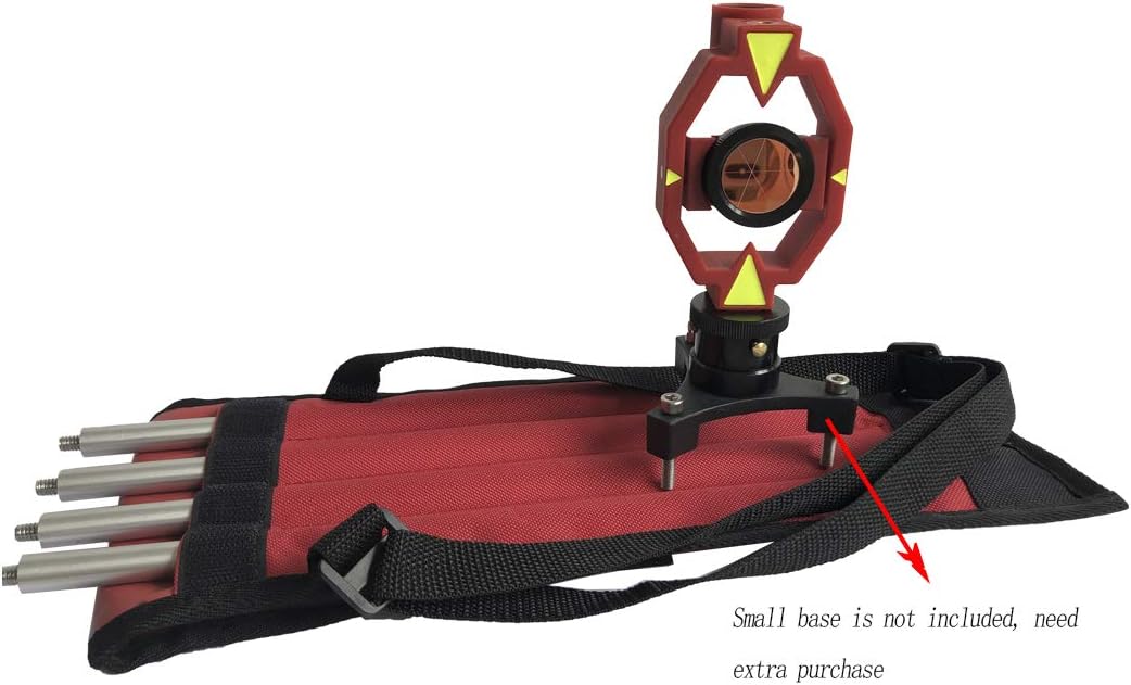 Mini Prism with 4 Poles, Survey Mini Prism for Leica Total Station Surveying Prism Constant 17.5 mm Offset