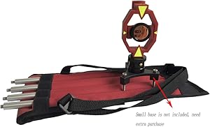 Mini Prism with 4 Poles, Survey Mini Prism for Leica Total Station Surveying Prism Constant 17.5 mm Offset