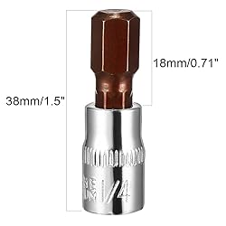 uxcell 2pcs 1/4" Drive x H8 (8mm) Hex Bit