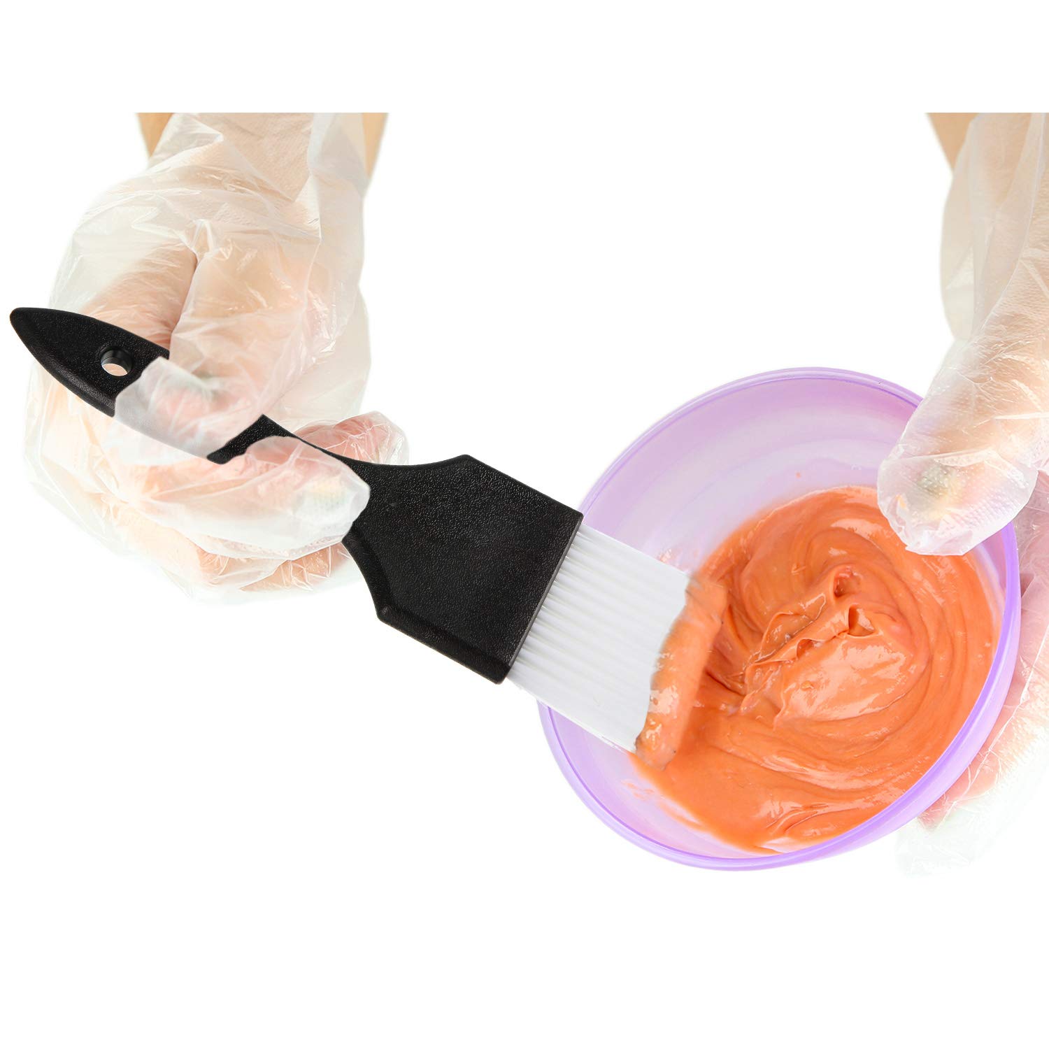 5 Pieces Painter Hair Color Brush Multicolored Hair Dye Brush Hair Coloring Brush Hairdressing Tint Brushes for Home and Salon : Beauty