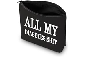MBMSO All My Diabetes Shit Bag Funny Diabetic Gifts Diabetes Carrying Bag Diabetic Travel Bag Gift for Diabetic Emergency Patient Diabetic Travel Bag Pouch (All My Diabetes Shit Bag black)