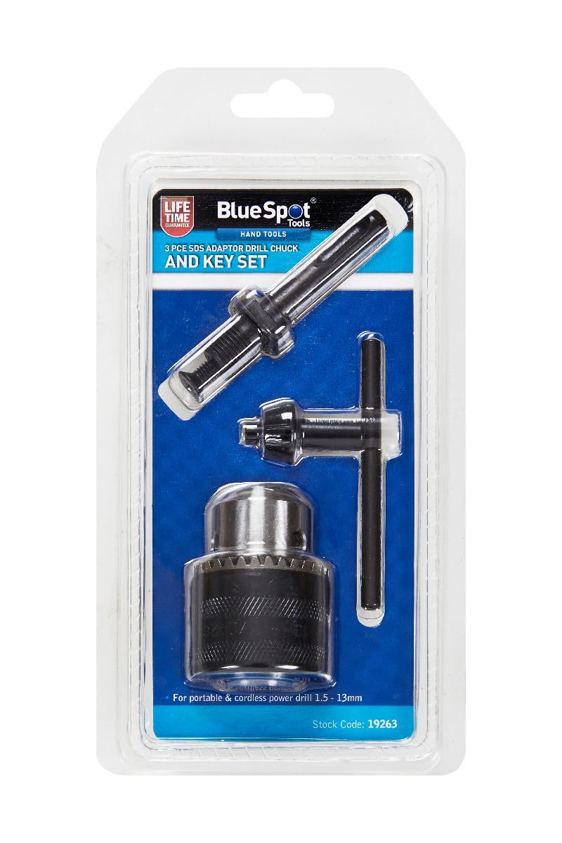 Blue Spot 3 Piece SDS Chuck and Key Set