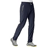 YSENTO Mens Track Pants Quick Dry Lightweight Joggers Athletic Hiking Pants Zipper Pockets