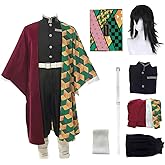 LepiBat Gems Anime Cosplay Costume with Wig for Adults, Anime Cosplay Uniform Kimono Outfit for Men and Women Halloween