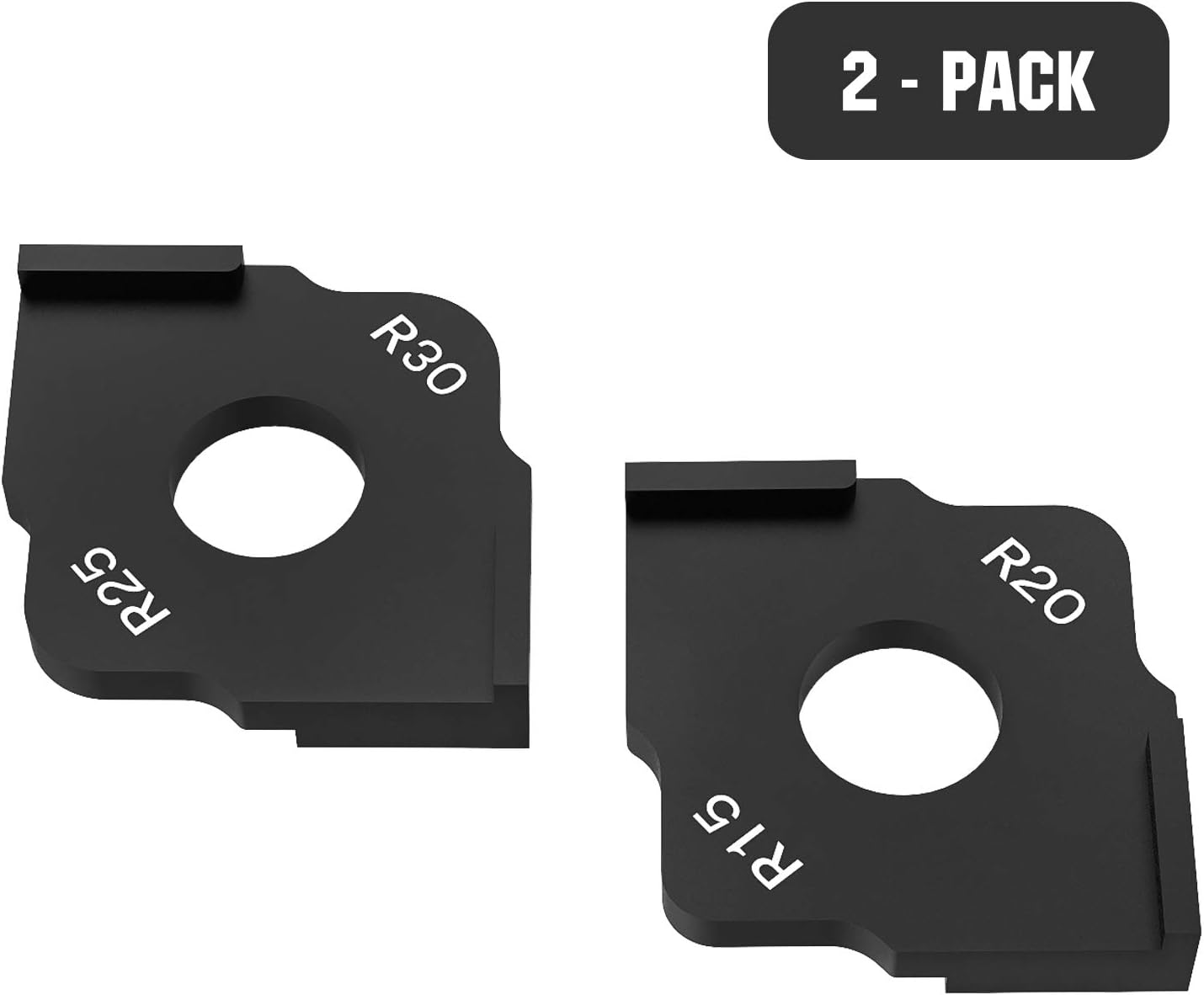 2-teilige Radius-Schablonen Für Holzbearbeitung - R15 Bis R50, Aluminium, Für Oberfräsen