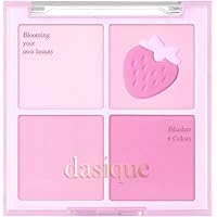 Dasique Blending Mood Cheek (06 Berry Smoothie) | 4 Blendable Shades in Lightweight Smooth Powder | Vegan | Pink Blush