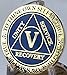 RecoveryChip 5 Year Reflex Blue Gold Plated AA Medallion Alcoholics Anonymous Sobriety Chip