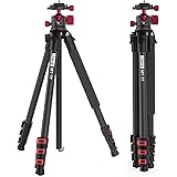 ULANZI MT-77 Ombra Upgraded Professional Camera Tripod, 65" Aluminum Video Tripod W/ 360° Ball Head and Quick Release Plate, 