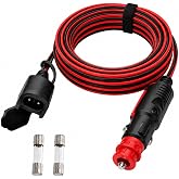12V Cigarette Lighter Adapter Cable Compatible with CTEK Battery Chargers | Connect CIG Plug Permanent Extension Cord for Hard-to-Reach Automotive Auto Marine Cells, Charging Accessories for Car Truck