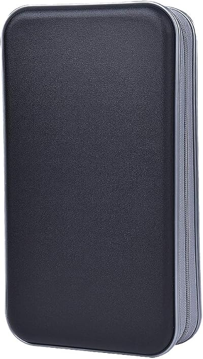 alavisxf xx CD Case 96 Capacity Black Portable Zipper DVD Holder Car Travel