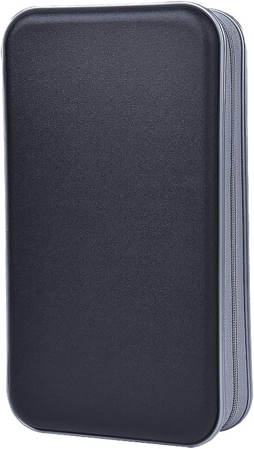 alavisxf xx CD Case 96 Capacity Black Portable Zipper DVD Holder Car Travel