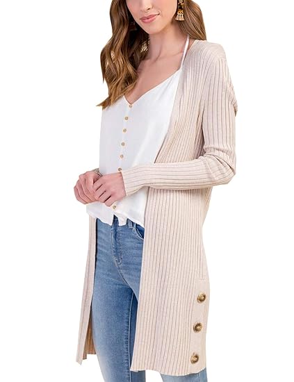Womens open front long cardigan Clearance
