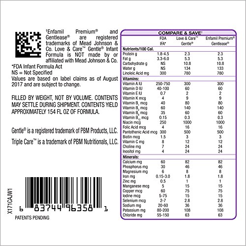 Love & Care Gentle Infant Formula Milk-based Powder With Iron Non-gmo, 21.5 Ounce - Thumbnail 5