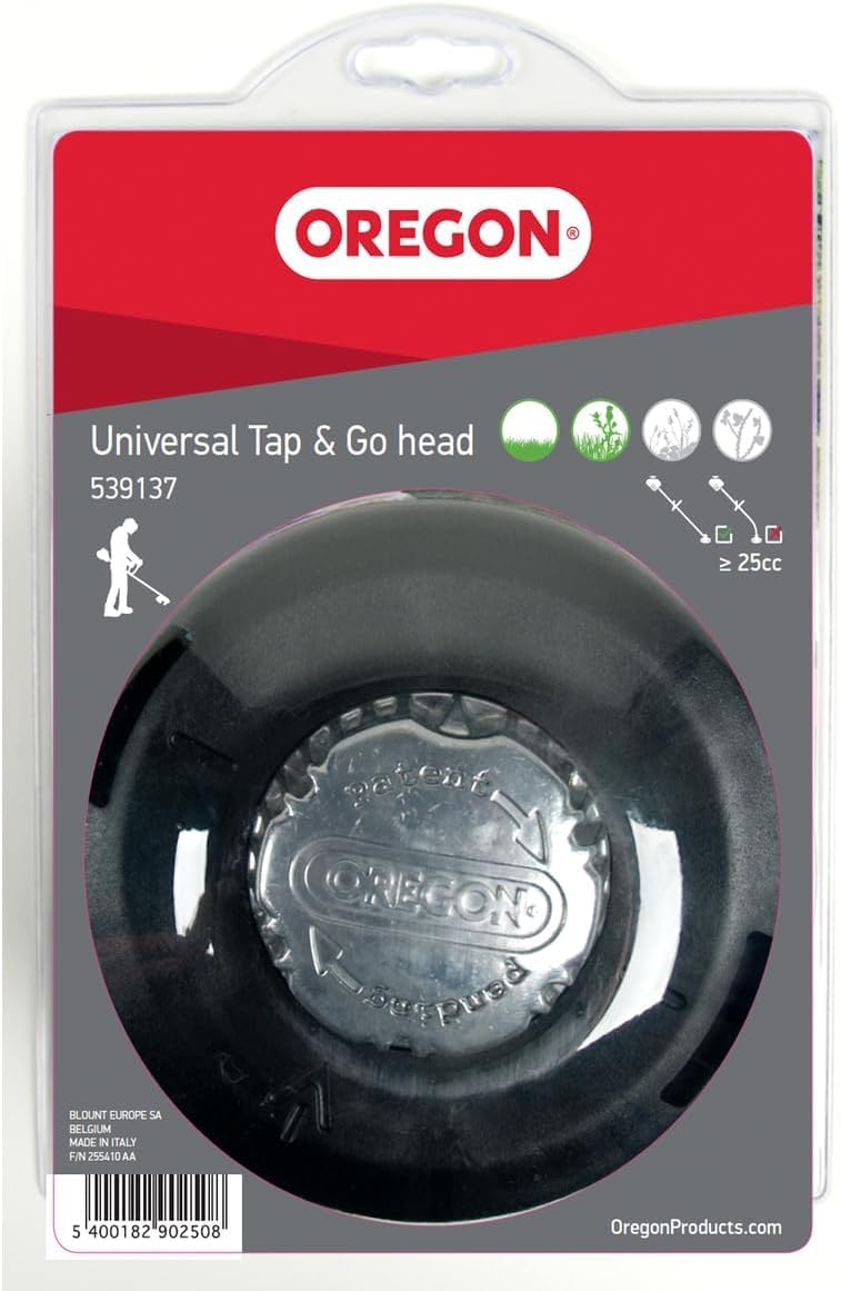 Oregon Boltless Tap and Go Bump Feed 130mm Universal Strimmer Head, Trimmer Head for Grass, Weeds & Thick Vegetation, Fits Most Straight Strimmer Models, such as Stihl, Bosch, Ryobi, Worx and More