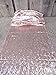 TRLYC 12 x 120 Inch Sparkly Rose Gold Sequin Table Runner,Sequin Tablelcoth Rose Gold
