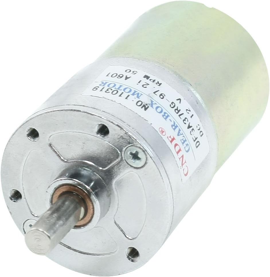 13.14Kg.cm 6mm Shaft Permanent Gear Box Motor 50RPM DC 12V