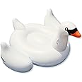 SWIMLINE ORIGINAL 90621 Giant Inflatable Swan Pool Float Floatie Ride-On Lounge W/ Stable Legs Wings Large Rideable Blow Up Summer Beach Swimming Party Lounge Big Raft Tube Decoration Toys Kids Adults