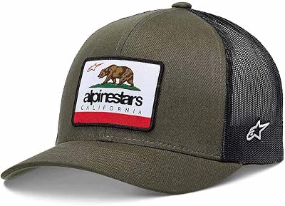 Boné de basebol Cali 2.0, verde militar/preto, tamanho único masculino