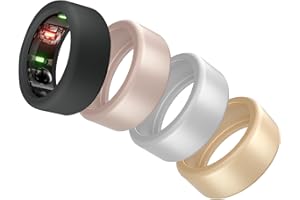 MAKCPOIMER 4/6 Pack Ring Protector Compatible with Oura Ring, Silicone Elastic Ring Cover for Oura Ring Gen 3 Working Out Accessories Men Women (Black+Gold+Silver+Rose Gold, M (11/12/13))