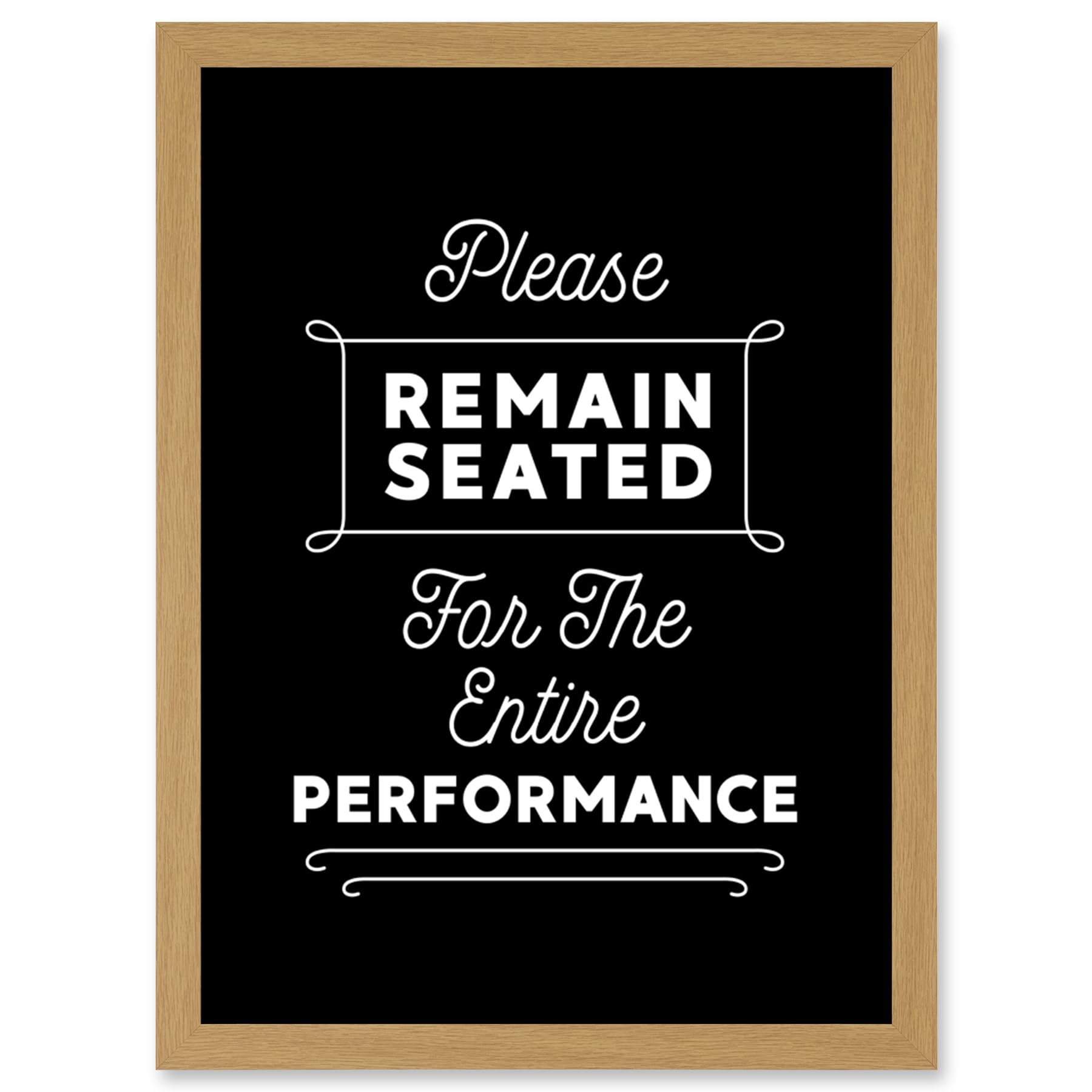 Funny Bathroom Wall Art Please Remain Seated Entire Performance Toilet Sign Bathroom Decor Artwork Framed Wall Art Print A4