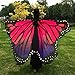 GRACIN Red Butterfly Wings Cape Mardi Gras Fairy Shawl Pixie Halloween Costume Festive Rave Accessory(78