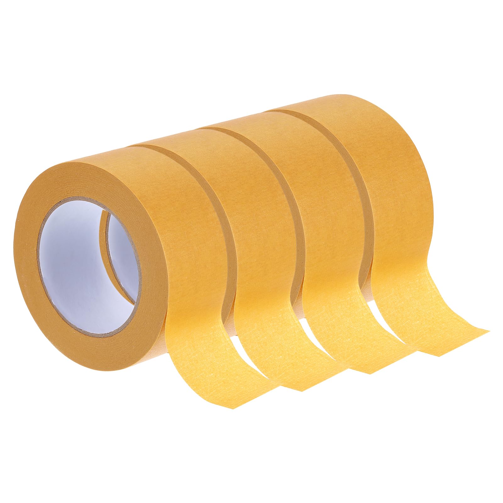 Rebower Masking Tape Coffee Color Painters Tape Paper Tape [for Crafts DIY Walls Painting Packing Automotive Home Decoration Teaching]- 2 Inch x 55 Yards/4 Rolls