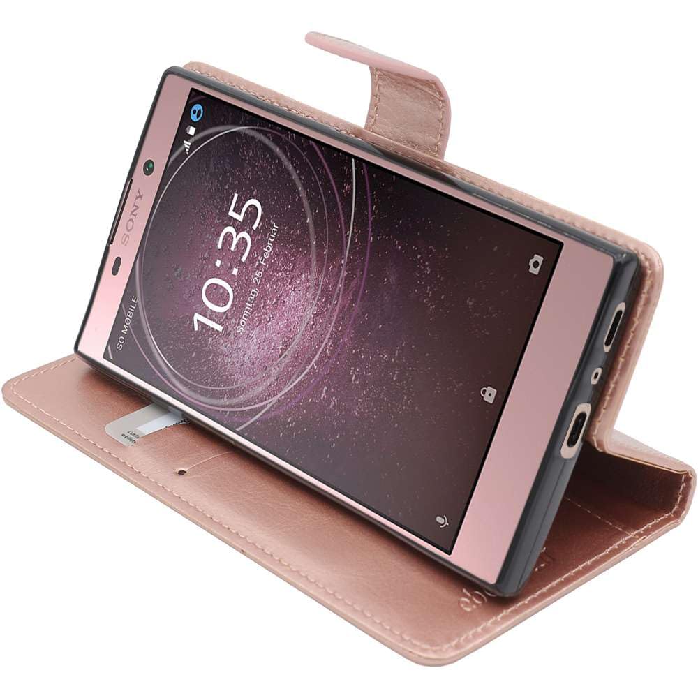 ebestStar - compatible with Sony Xperia L2 Case L2 Dual (2018) Wallet Case PU Leather Flip Cover with Card Slot Holder, Rose Gold [Phone: 150 x 78 x 9.8mm, 5.5'']