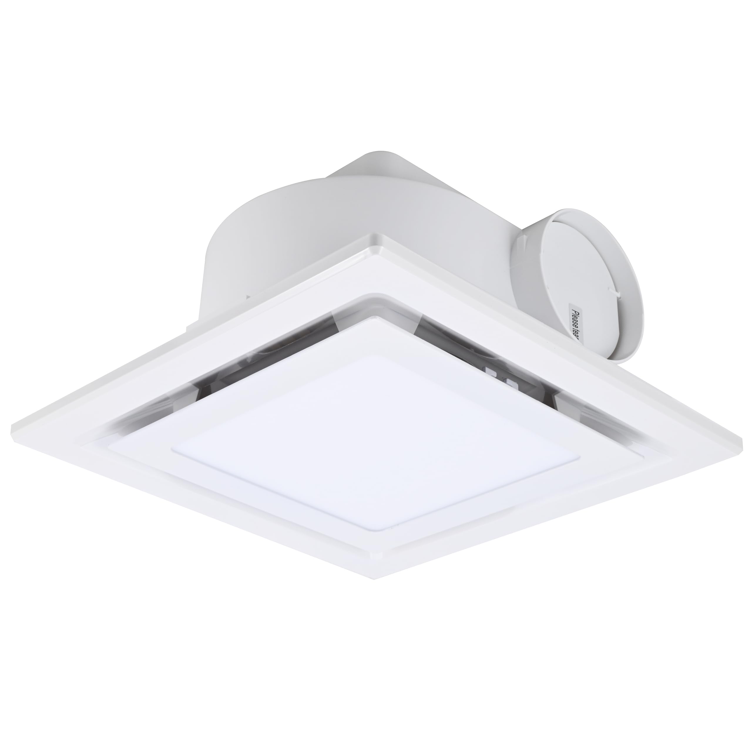 Photo 1 of FEITON Square Bathroom Exhaust Fan with Light, 160 CFM 35W 4 Inch Duct, 100-240V 1.0 Sones Quiet Bathroom Ceiling Fan, Shower Fan Light Combo(Mounting Hole: 10.2 x 10.2 Inches)