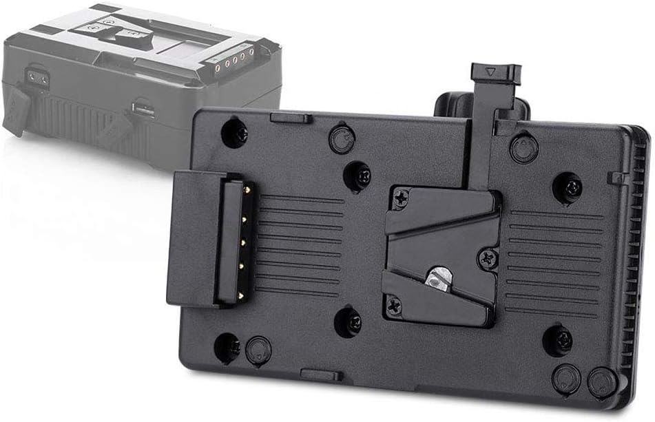 Topiky V-lock BP Battery Powered Plate,V Shoe Mount Battery Adapter Plate with D-tap and Clamp for Sony DSLR Video Camera