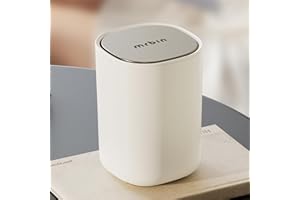 MRBIN Small Garbage Can 0.4 Gallon / 1.5L Table Mini Trash Can with Stainless Steel Lid, Small Garbage Bin Desk Waste Basket 