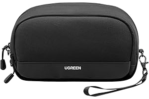 UGREEN Travel Case Electronics Organizer, Tech Pouch Portable Cable/Charger Case with YYK Zipper, Waterproof, Multi-Layer Com