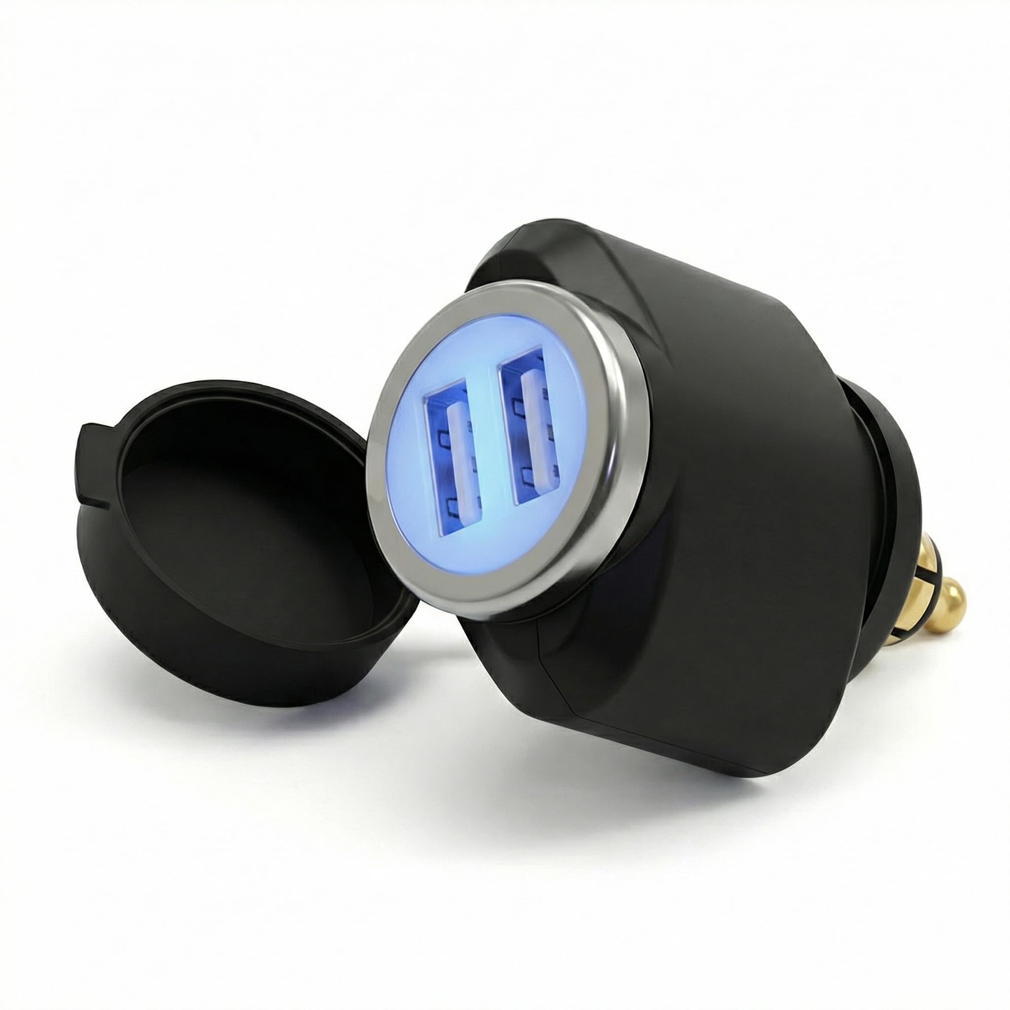 Cliff Top DIN USB Charger 3.3 Amp USB Plug Adapter for DIN Socket, Compatible with BMW Ducati Triumph Motorcycles